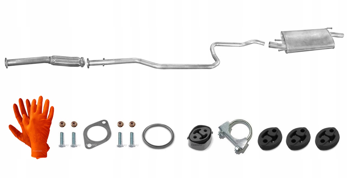 Mazda 121 1.3i 37-44 kW (1998-2000) Trubky Tlumič Koncový Výfukový Systém
