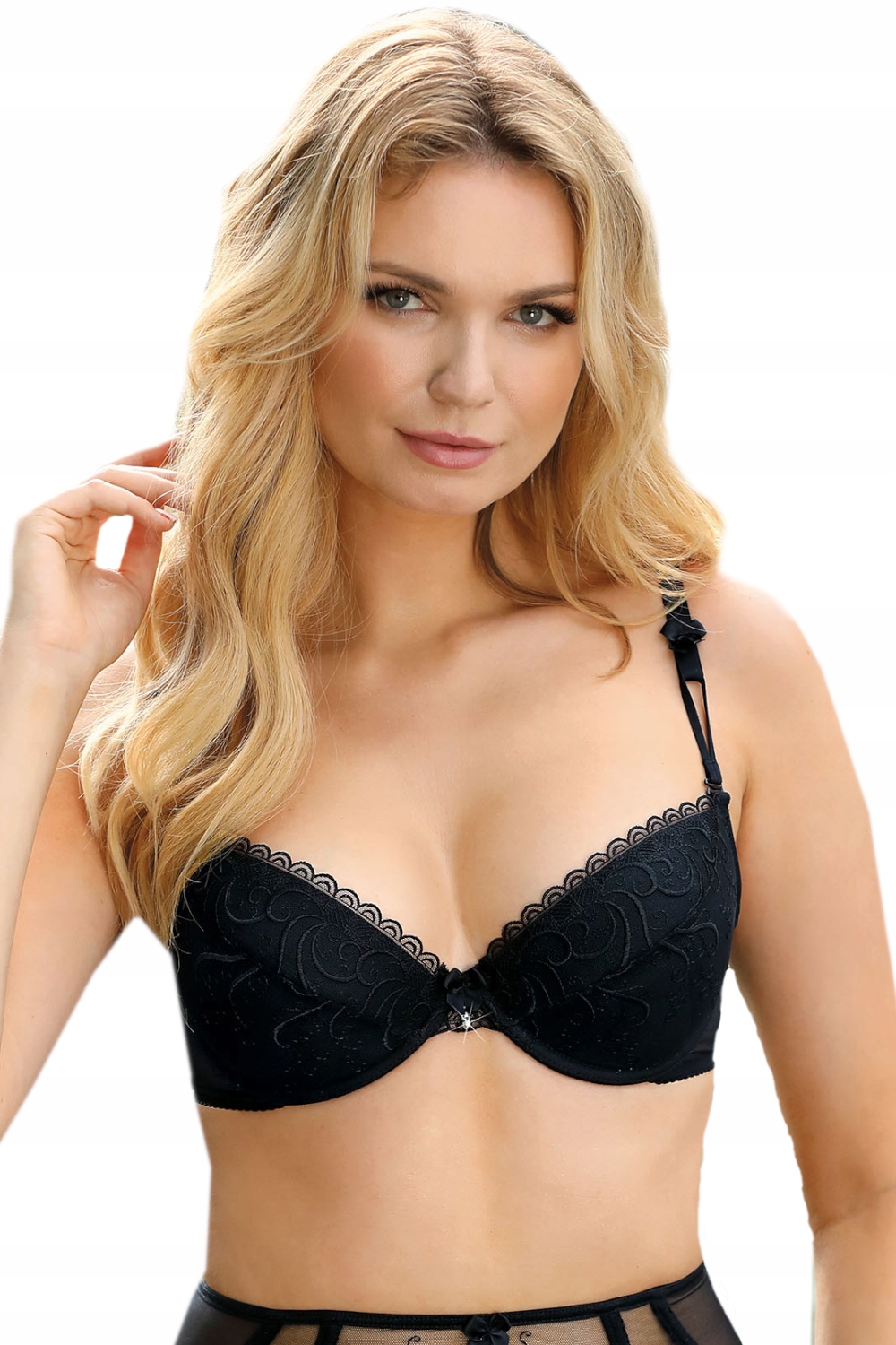 

Anuk Biustonosz push-up polski koronka 75D czarny