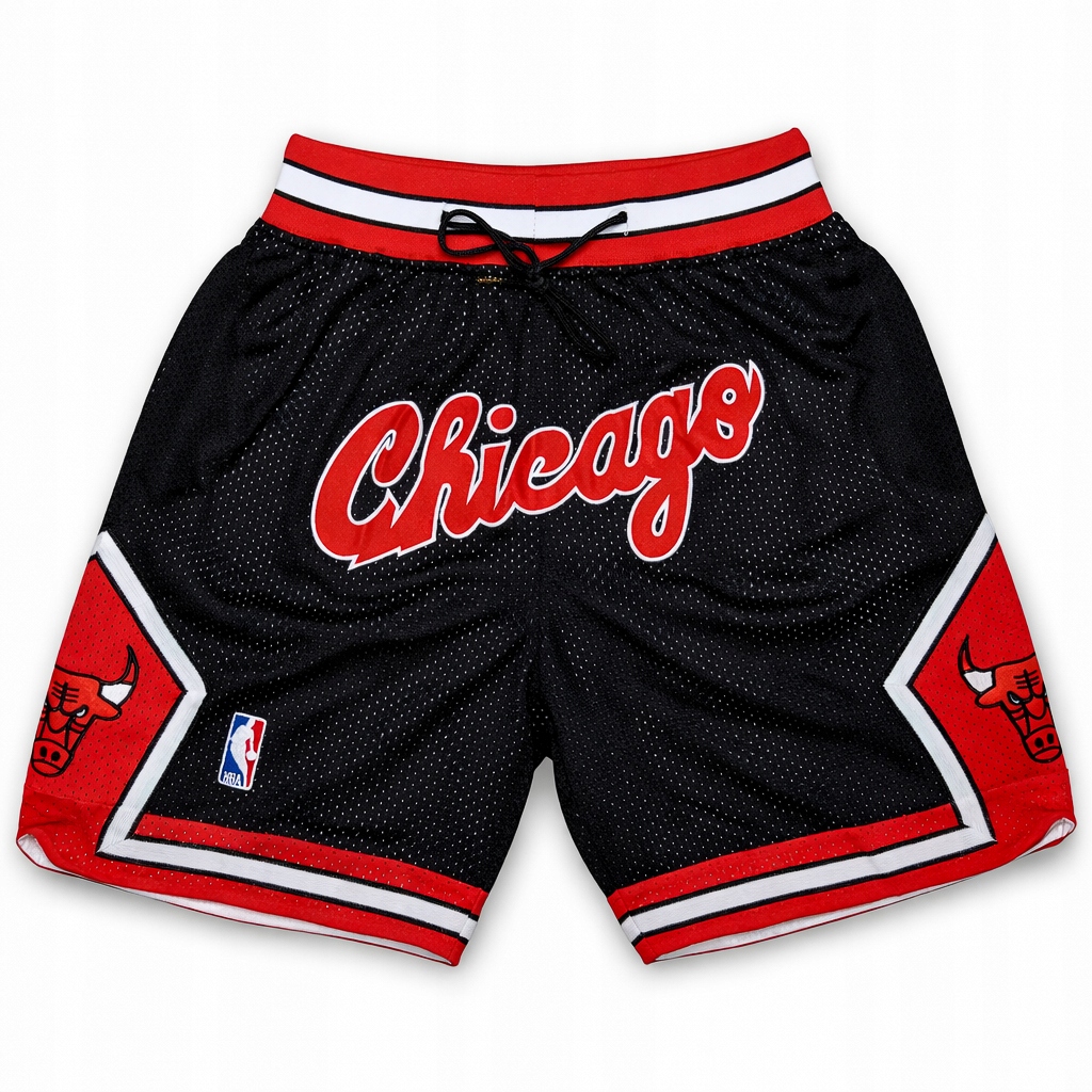 Spodenki Koszykarskie Chicago Bulls Nba Czarne L/XL