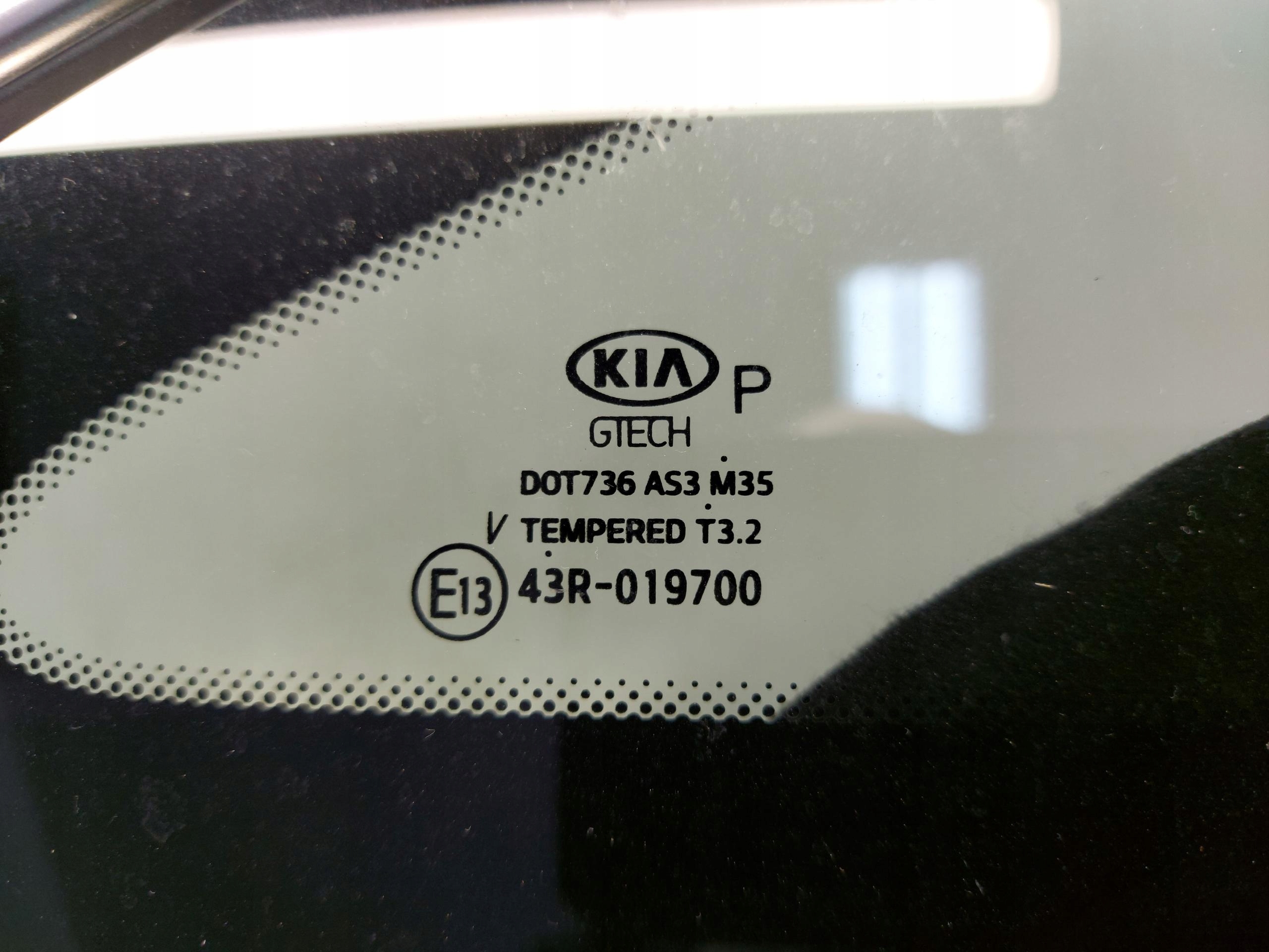 KIA PROCEED III window bodywork right rear part