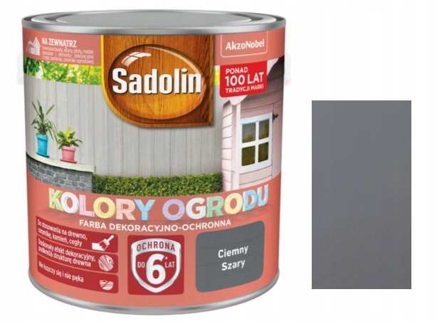

Sadolin Ogrodu Ciemny Szary 0.7L