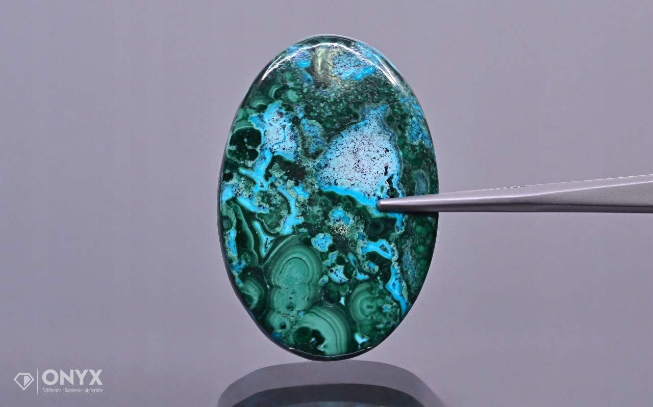 Chryzokola kabošon ovál 40x27 mm