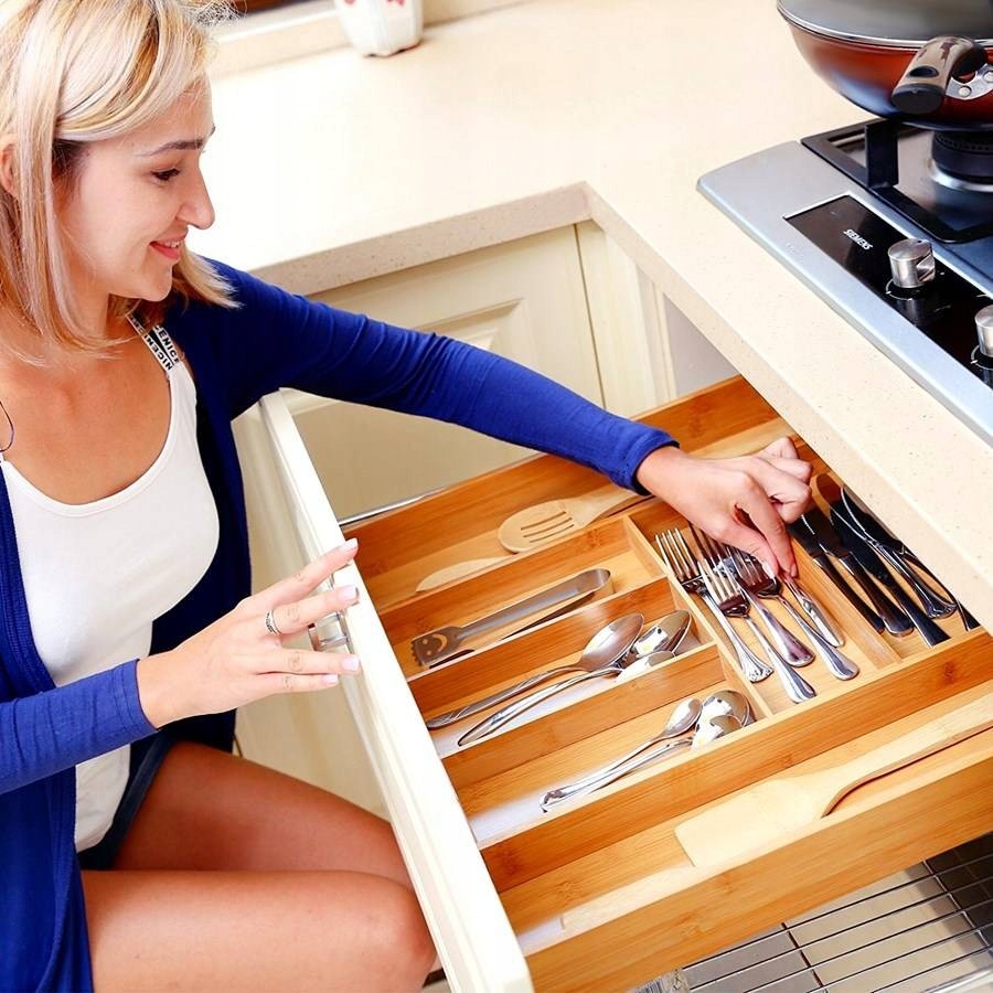 Organizer na sztućce Szufladowy Rozsuwany Wkład Liczba sztuk 1 szt.
