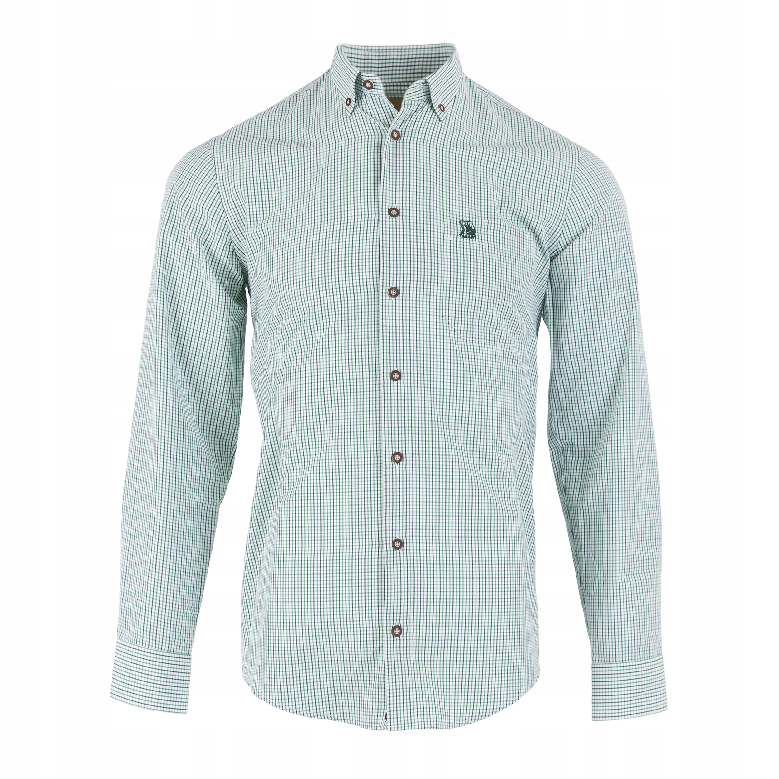 Koszula Tagart Harrington Slim w drobną kratkę, zielona XL