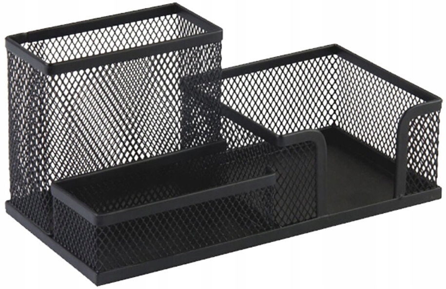 PRZYBORNIK NA DŁUGOPISY NA BIURKO CZARNY