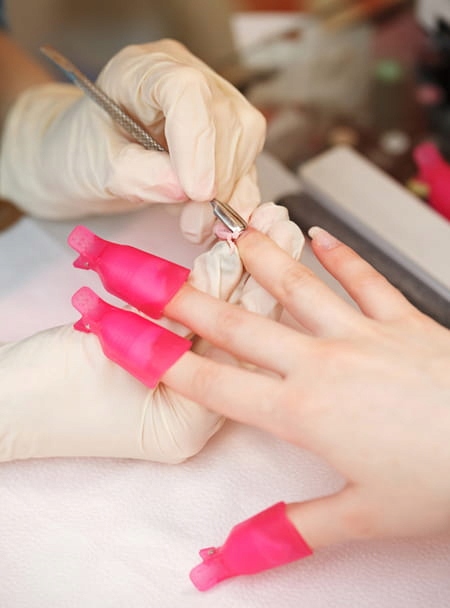 KLIPSY do Usuwania Ściągania hybrydy, żelu, akrylu CZARNE 10 sztuk Marka inna marka