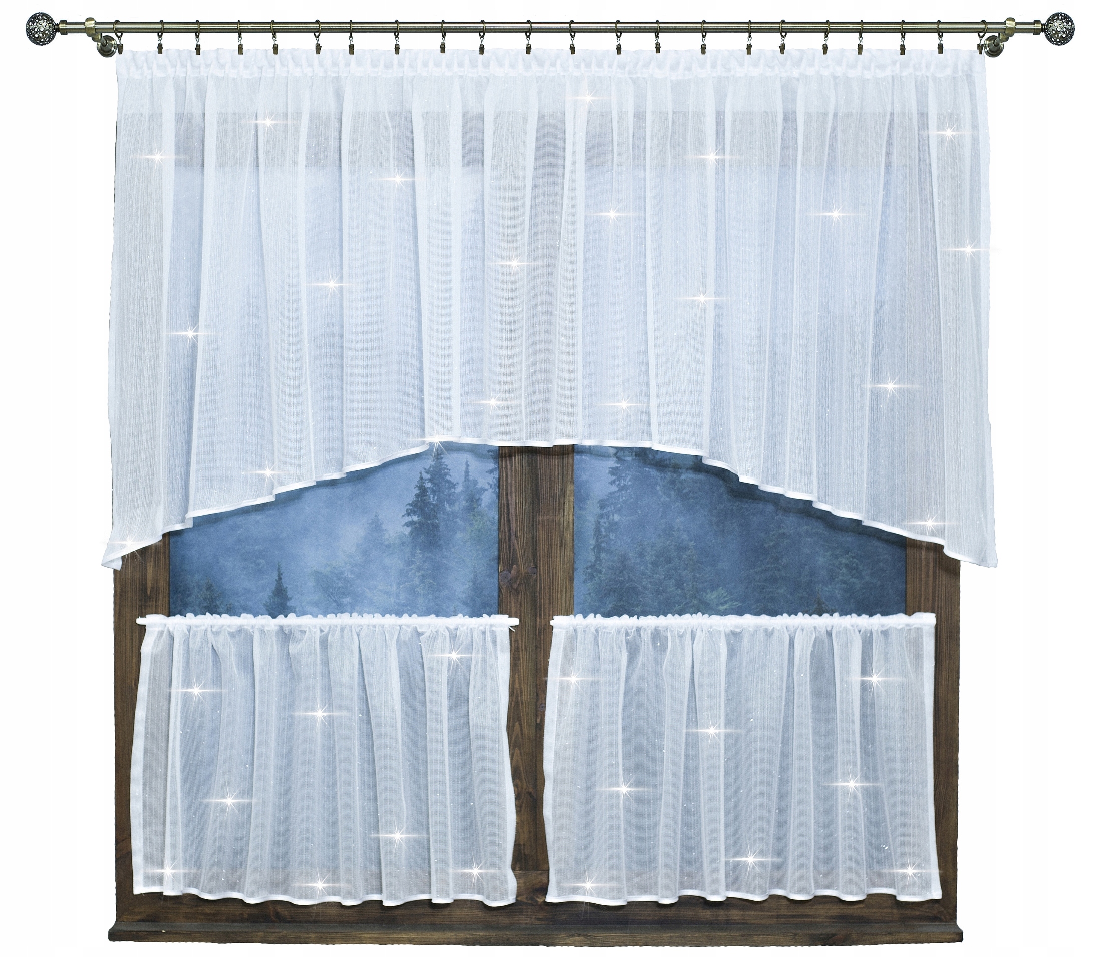 

Komplet Firan Z Zazdrostką Srebrny Włos Kuchnia 3