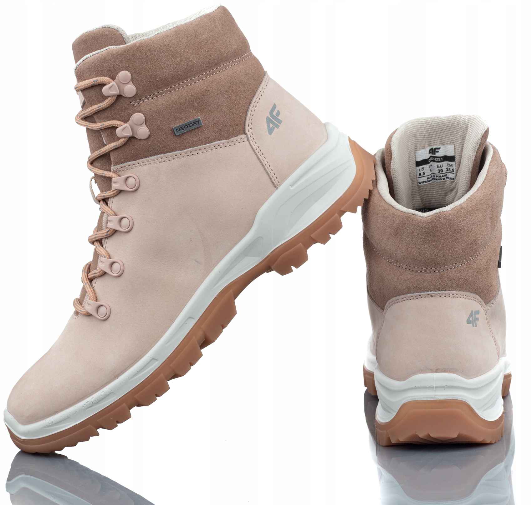 BUTY DAMSKIE 4F ZIMOWE WODOODPORNE RÓŻ R-38