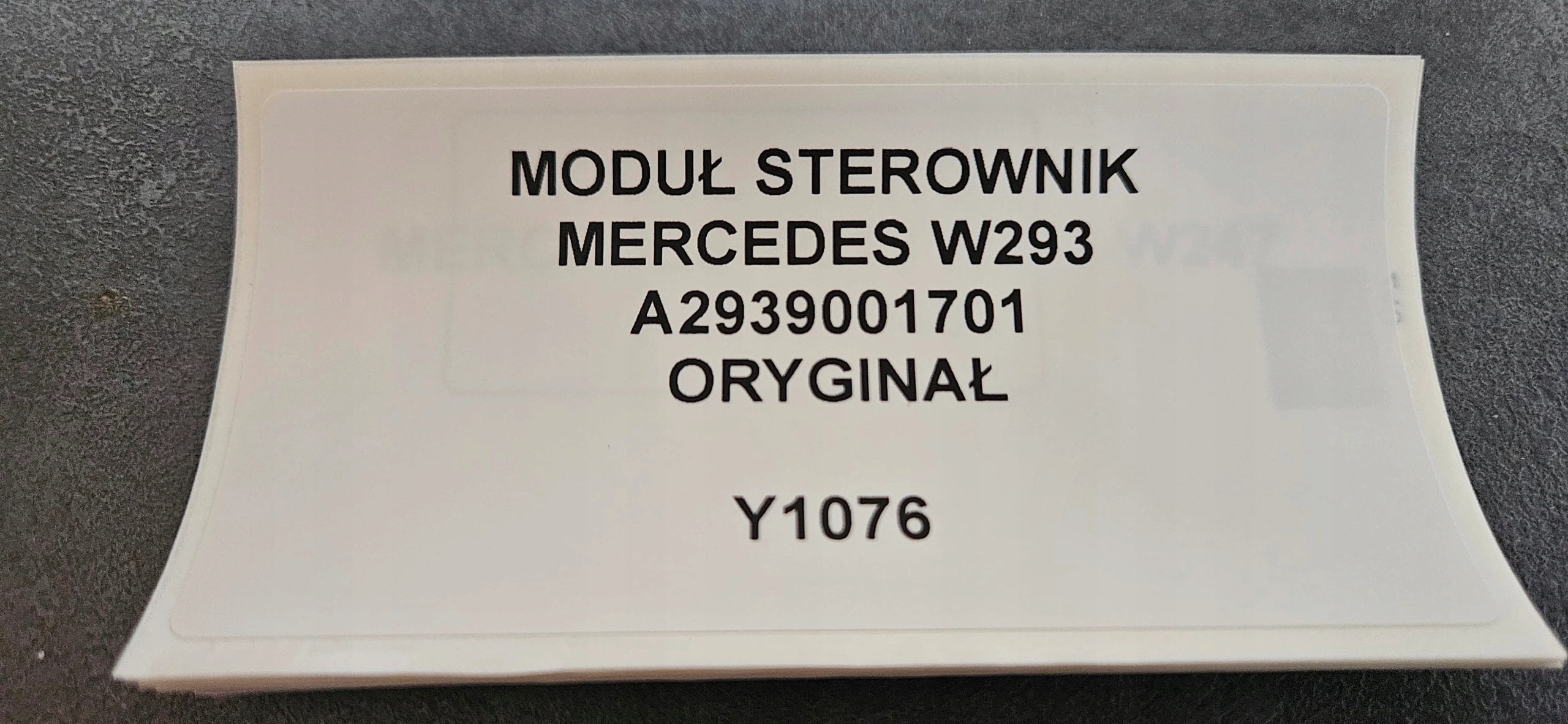 module control unit MERCEDES W293 A2939001701 original
