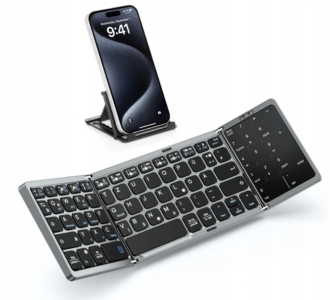 Bezprzewodowa Klawiatura Bluetooth Touchpad Uniwersalna Składana 50H