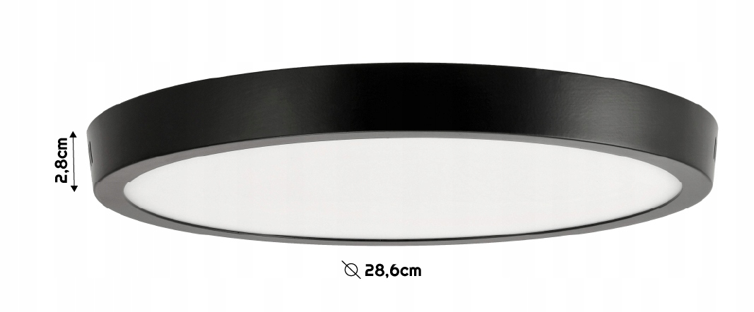 Panel LED Plafon Natynkowy Czarny 24W 1920lm EMC IP20 Aluminiowy PREMIUM Rodzaj plafon