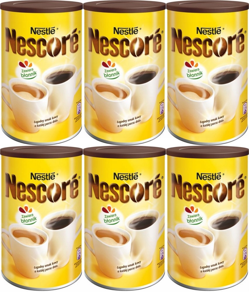 Kawa rozpuszczalna Nestlé Nescore z magnezem puszka 260g x6
