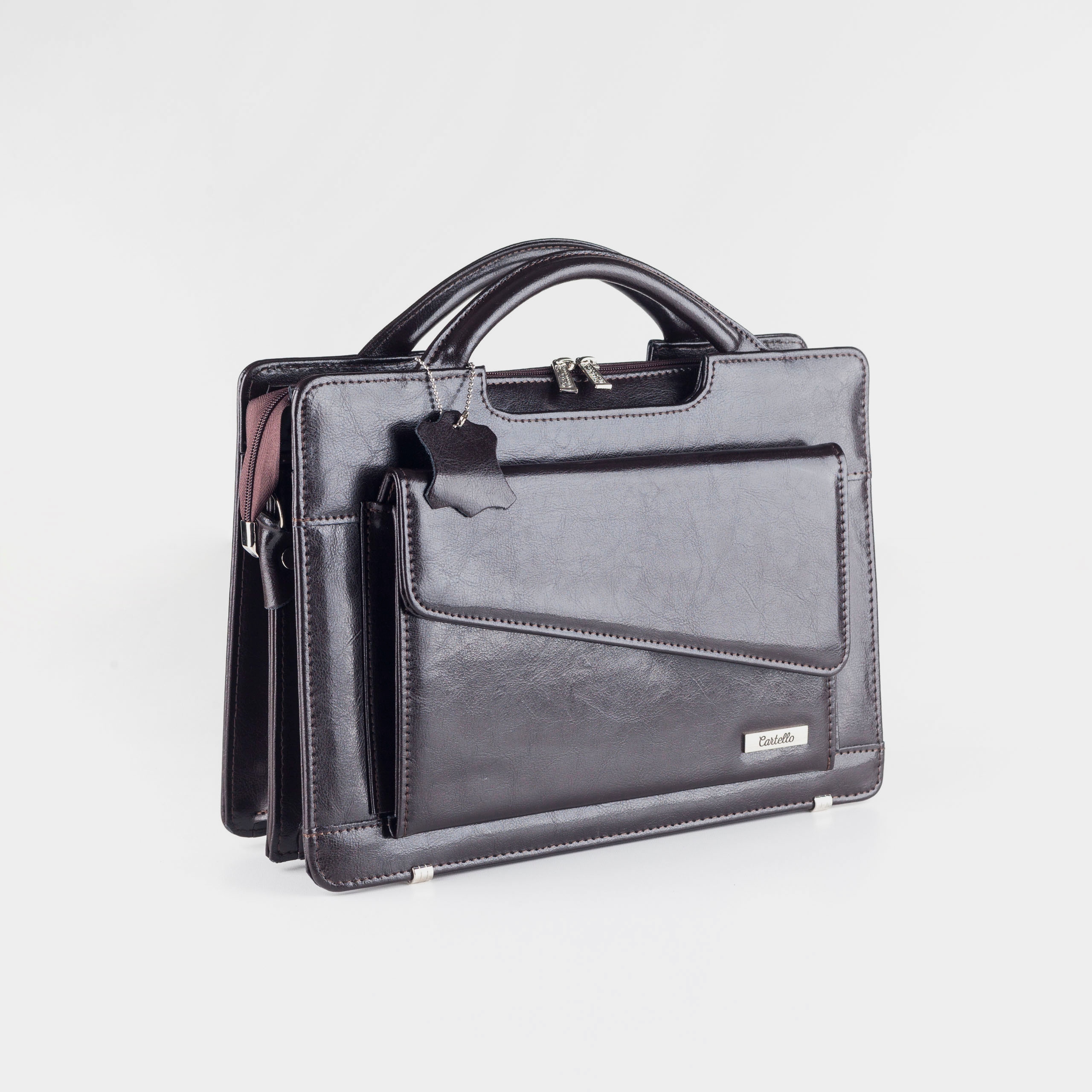 SKÓRZANA TORBA NA LAPTOPA damska Cartello M04-6 Wysokość 25 cm