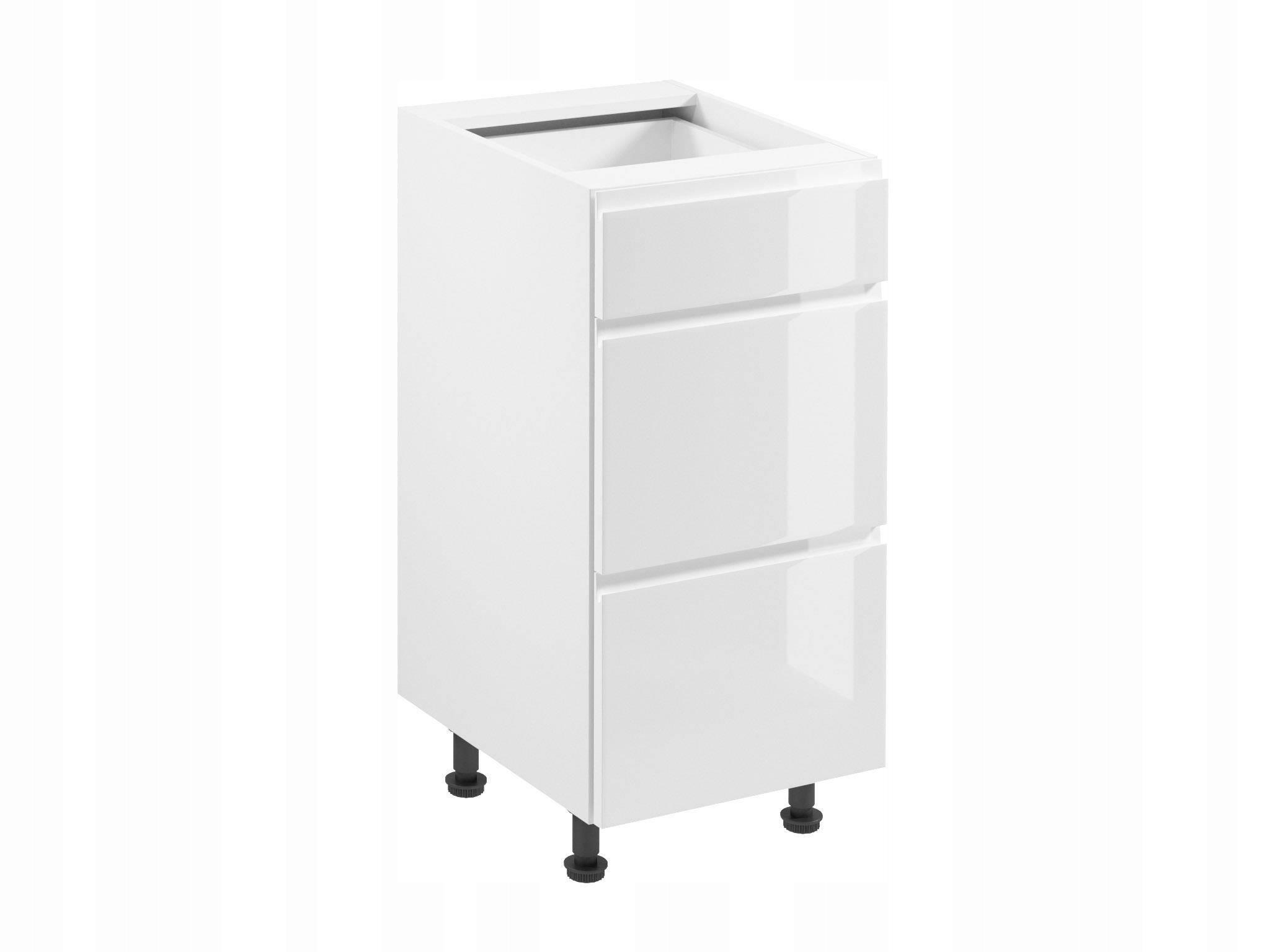 Spodní kuchyňská skříňka 3 zásuvky Aspen White D40S3 bílá