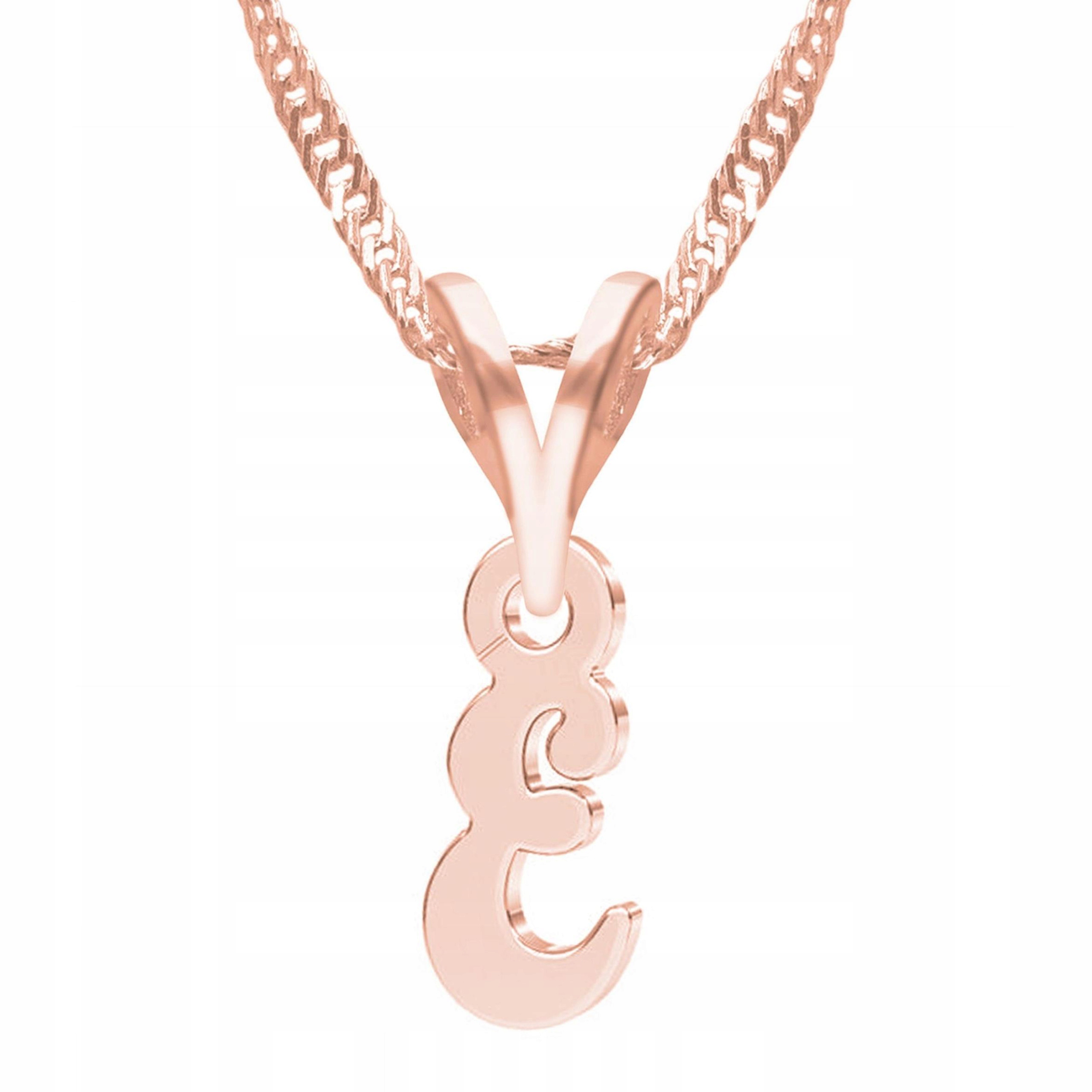 Náhrdelník Pozlacený Iniciál s písmenem Písmeno Znamení Letter E Stříbro 925