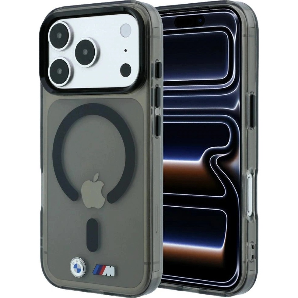 Pouzdro Bmw M IML Frosted Metal Logo MagSafe pro iPhone 18/17 Pro Max antracit