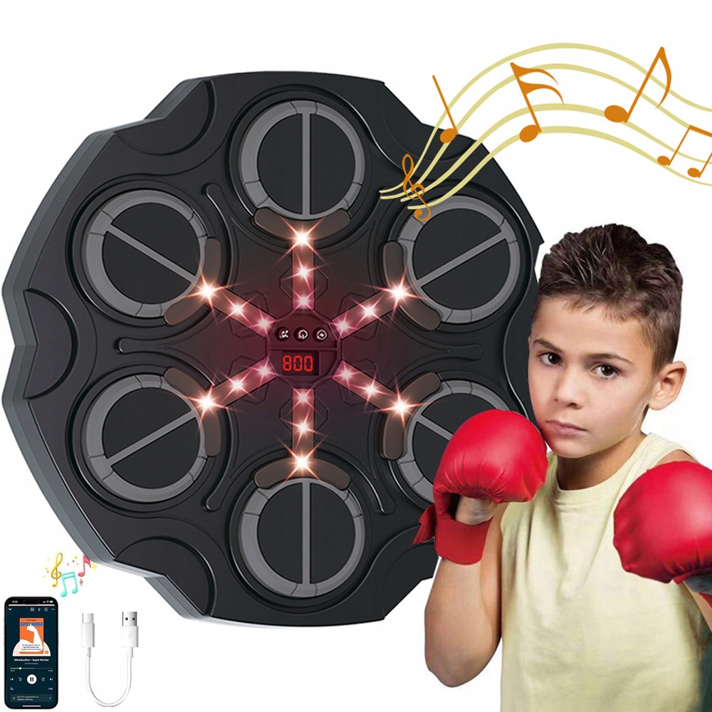 Elektronická Boxovací Stěna Bluetooth Led Pro Děti I Dospělé