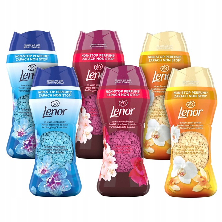 XXL sada Lenor vonných perliček na praní MIX vůní 6 x 195 g