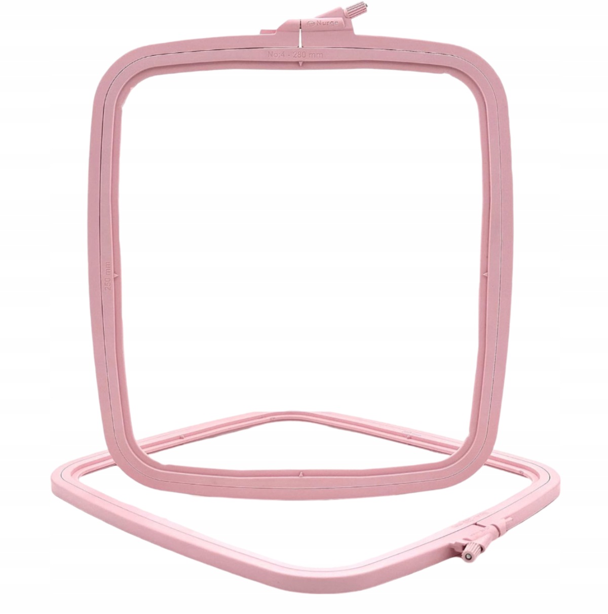 Plastový rámeček na vyšívání Nurge růžový 250 × 280 mm