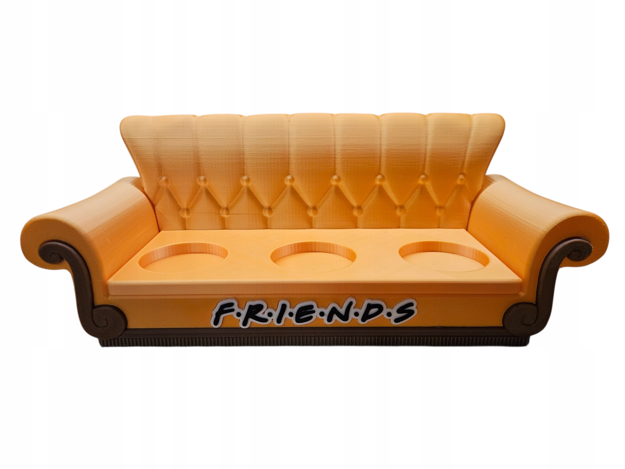 Kanapa na Figurki Friends Przyjaciele Sofa Podstawka Półka Złota