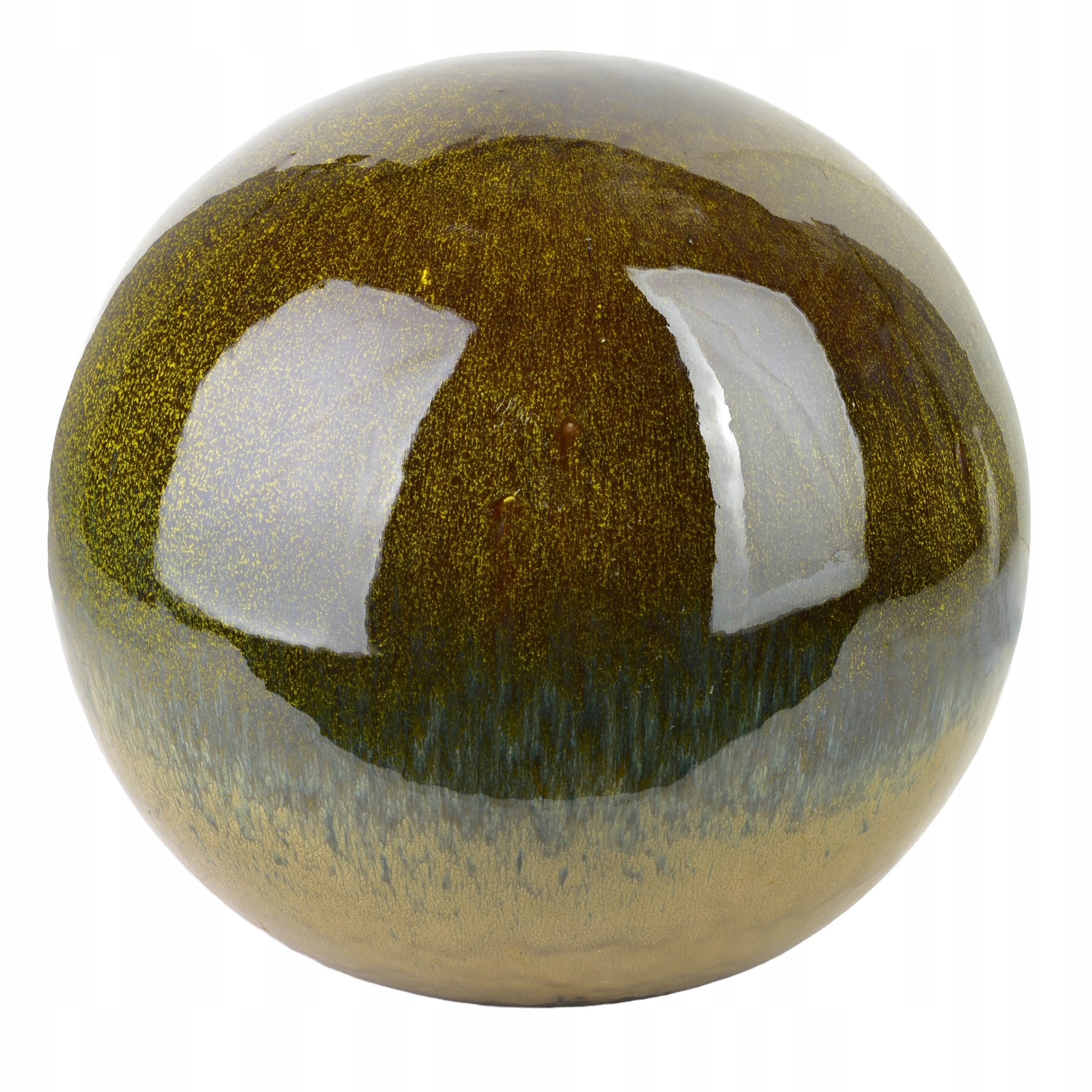 Dekorativní keramická koule Saggio Sunset 40 cm zelená