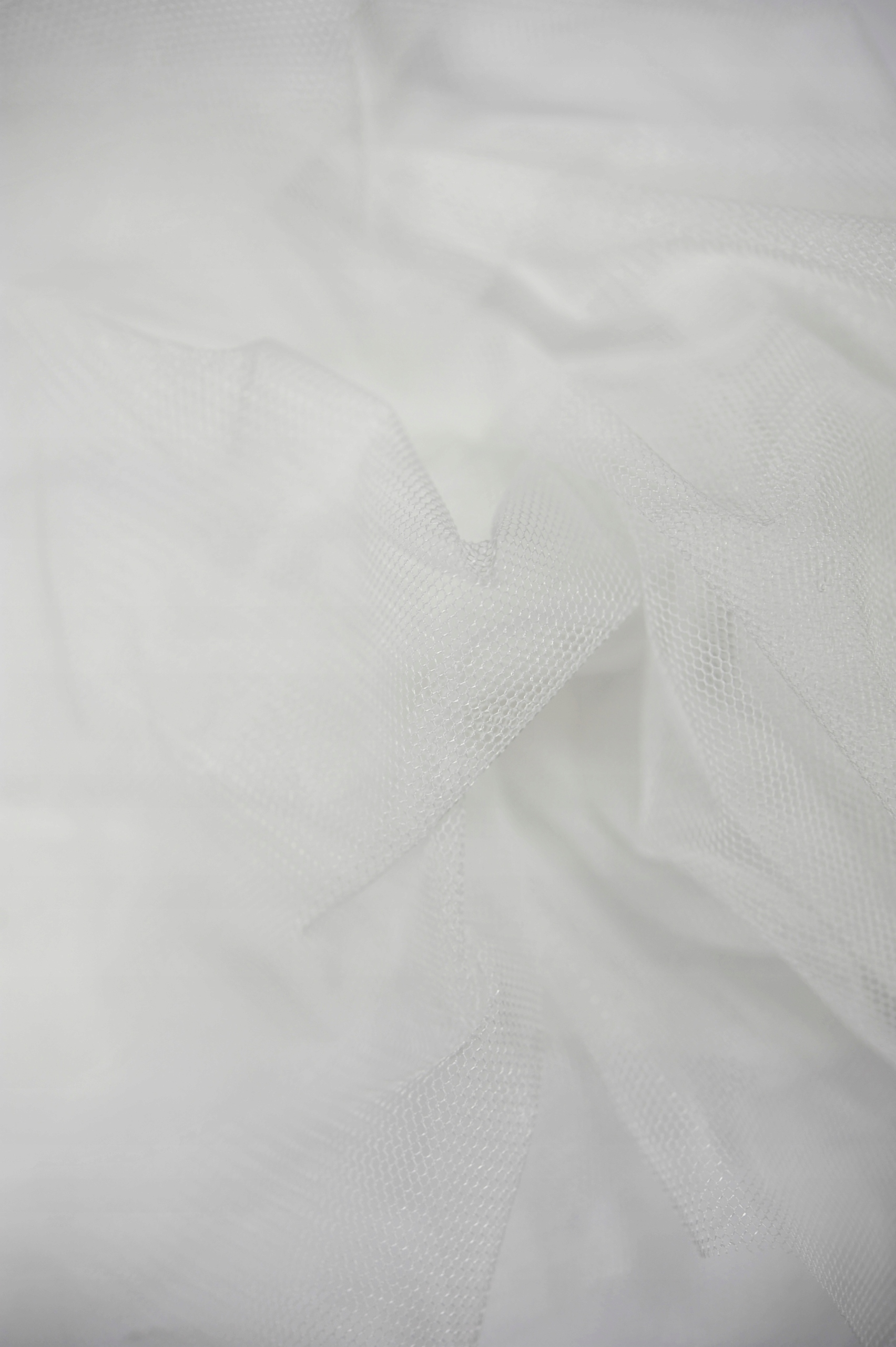 Miękki Lejący Tiul Sukienkowy W023 Off white