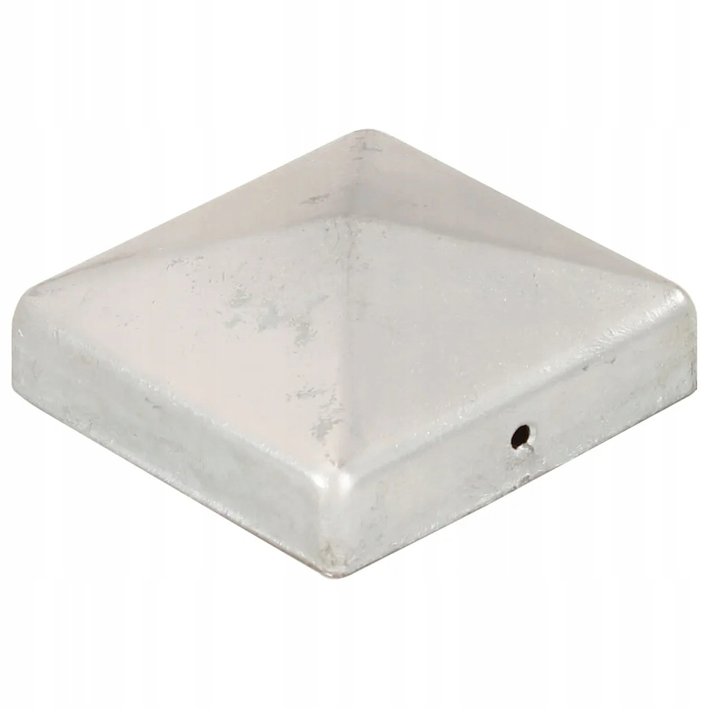 vidaXL Krytky na plotové sloupky stříška 6 ks pozinkovaný kov 81x81 mm