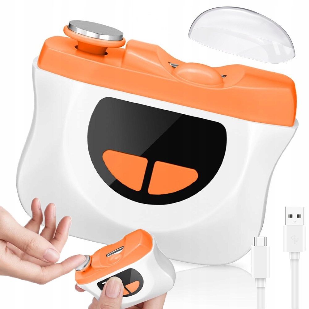 Elektrický Turistický Odstřihovač Nehtů Bruska Leštička Usb Bílá