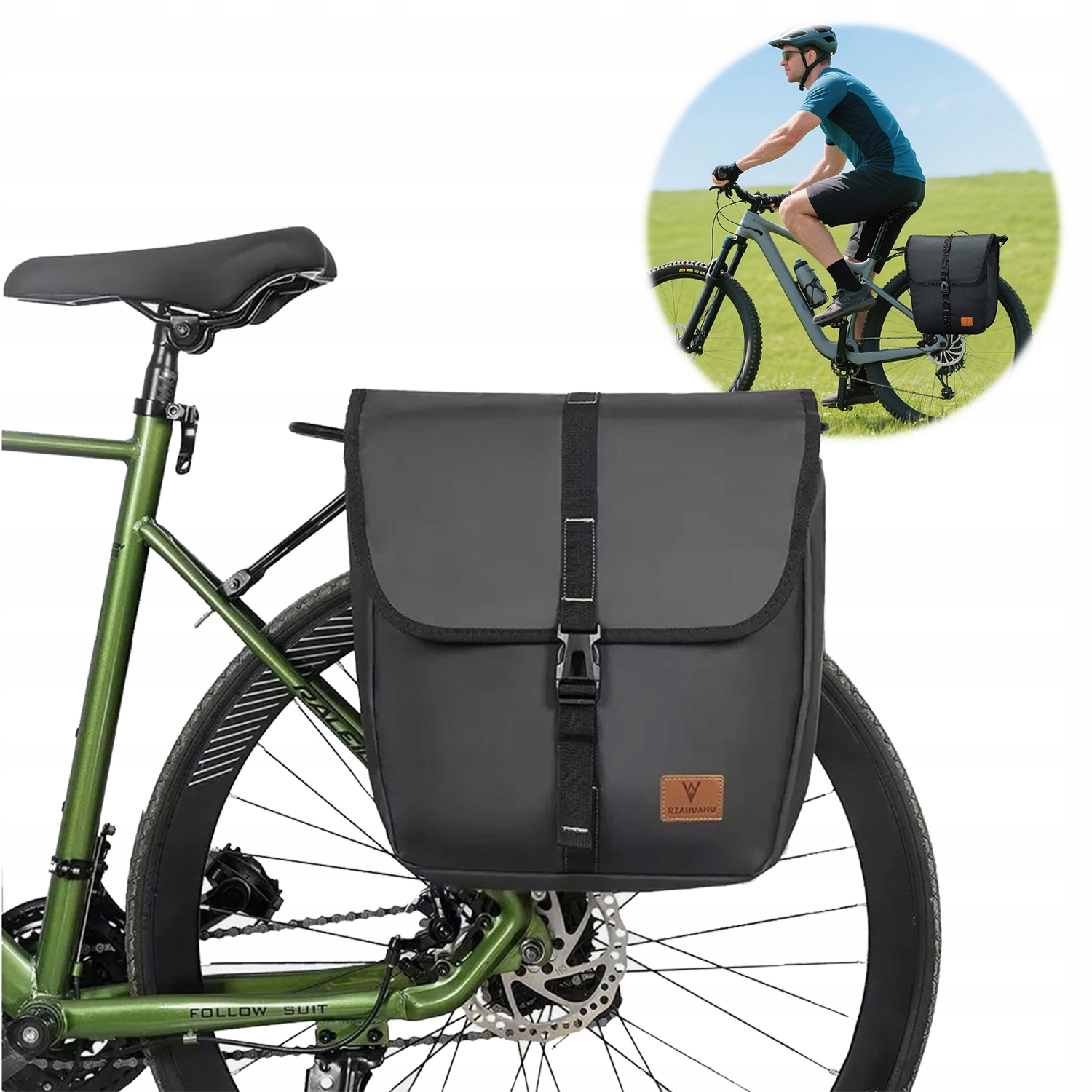 Sakwa rowerowa torba na bagażnik wodoodporna boczna tylna pojemna 20L