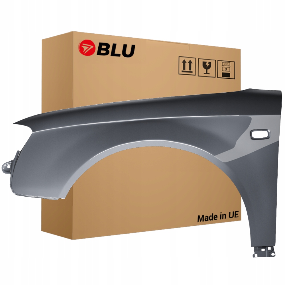 Blu Blatník Audi A4 B7 LY7G levý šedý 04-08 přední Pozink QuarzGrau