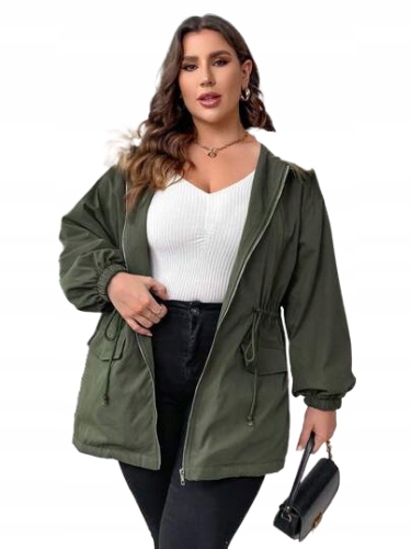 Emery Rose Plus Size Bunda Parka Zelená 46 Loa