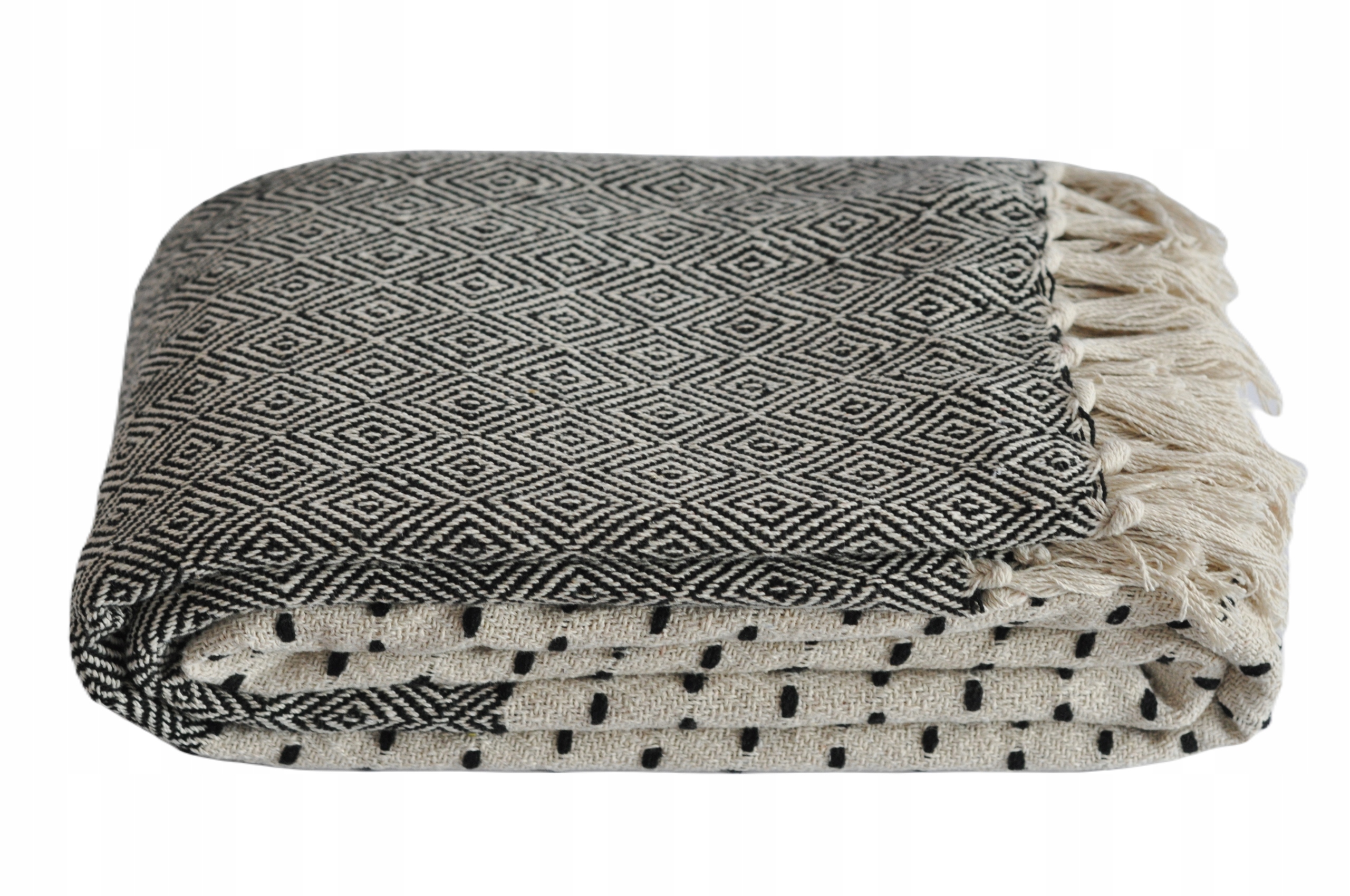 

Bawełniany koc pled 150x200 boho loft etno nordic