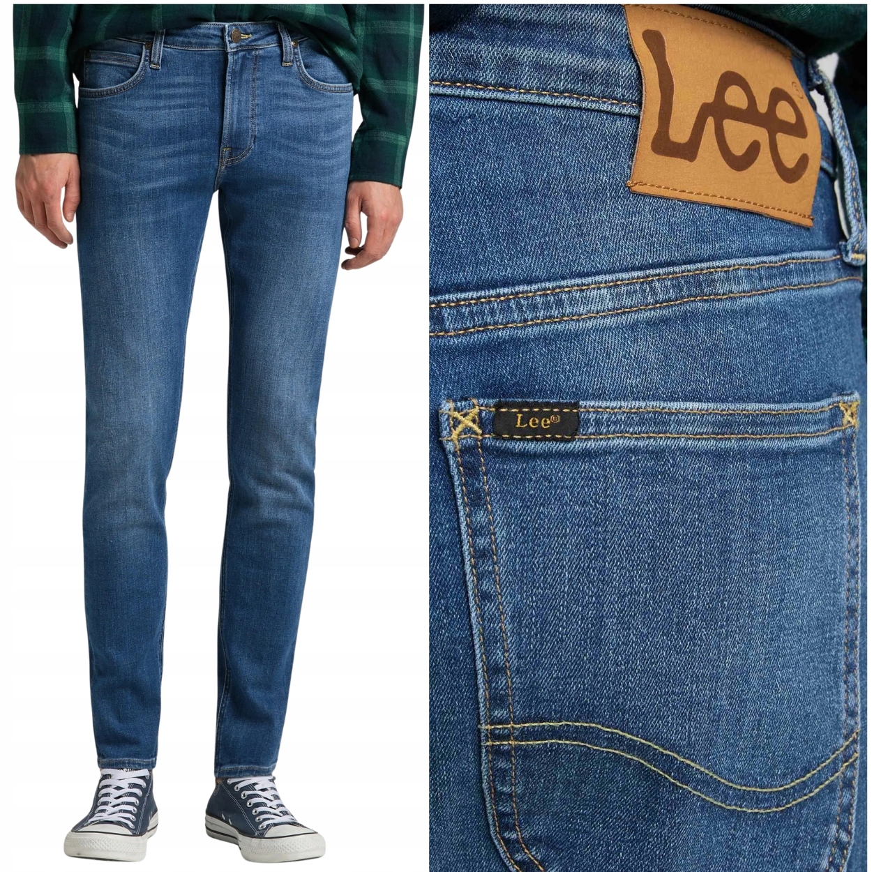Lee Malone skinny Mid Worn Martha elastické džínové kalhoty s trubičkami W29 L32