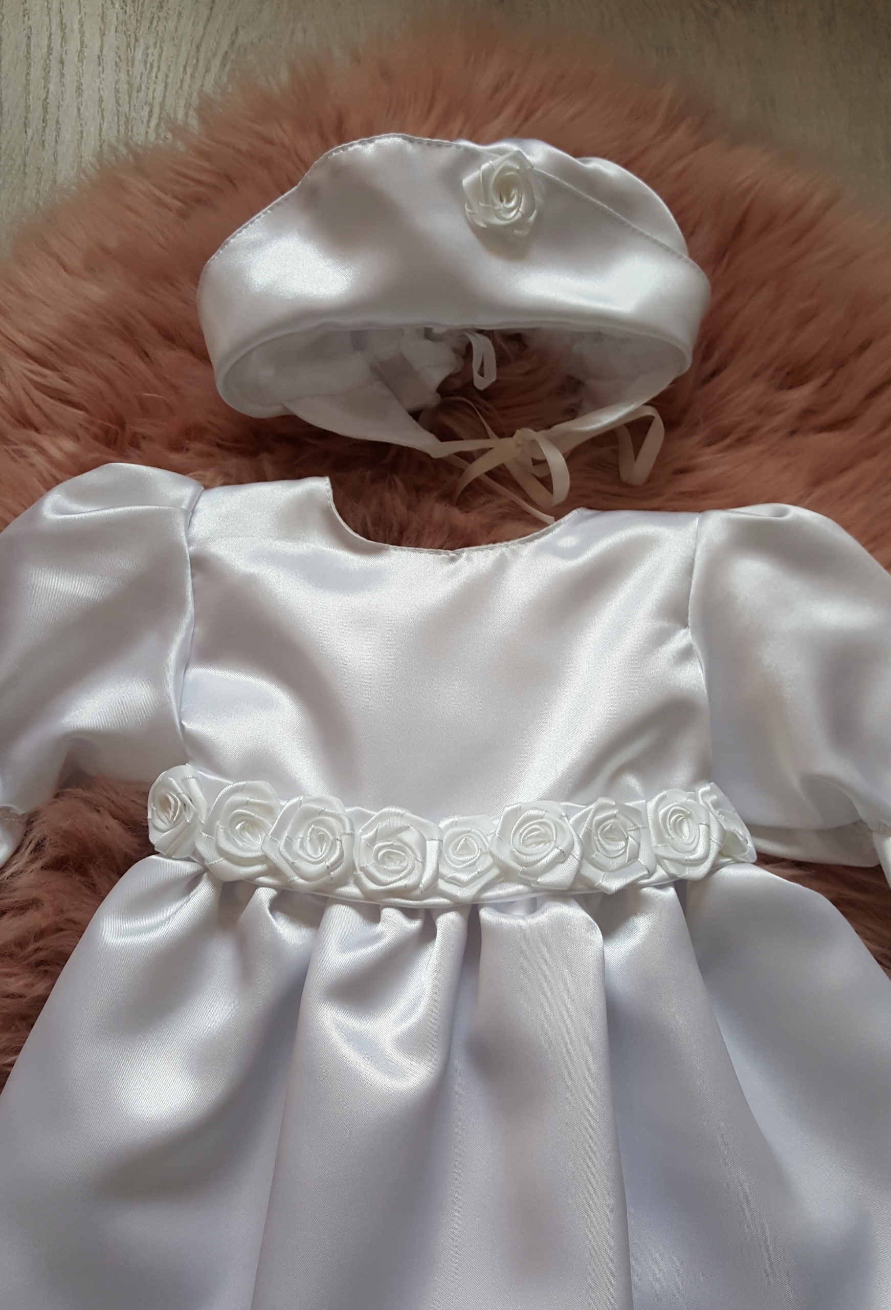 SUKIENECZKA DO CHRZTU + KAPELUSZ- r 74 Marka Inna marka