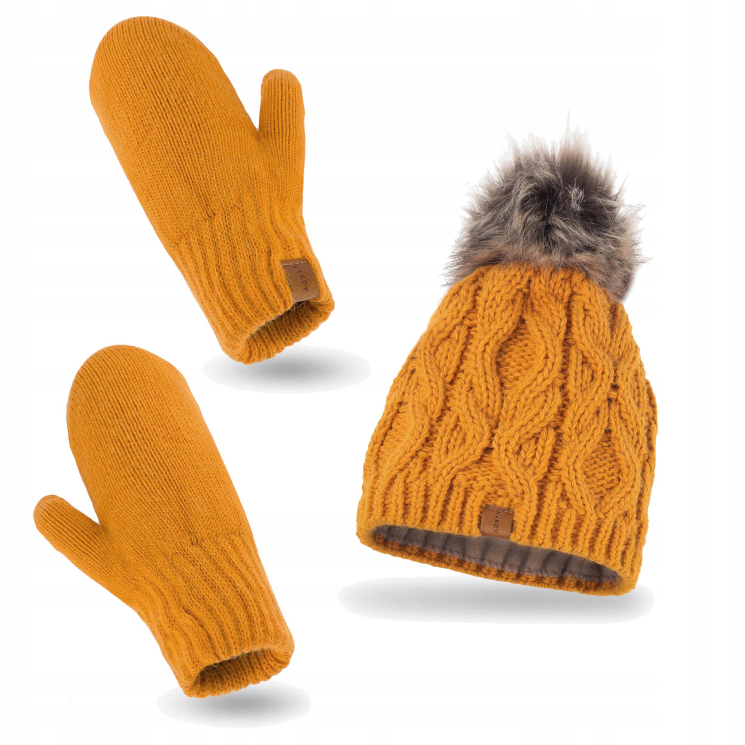 Nandy Dámský zimní komplet Čepice Rukavice Teplá sada na zimu