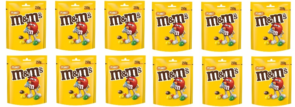 12x 250g M&M's Peanut Orzeszki ziemne oblane czekoladą draże Karton