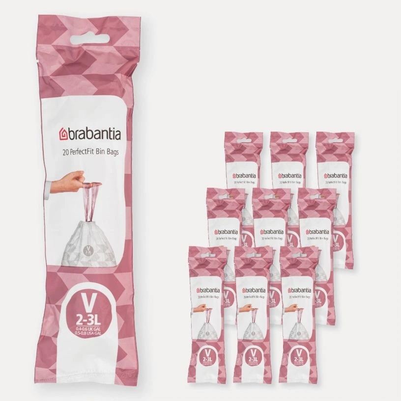PerfectFit sáčky 2-3L (V) do odpadkového koše multipack 200 pytlů (10x20)