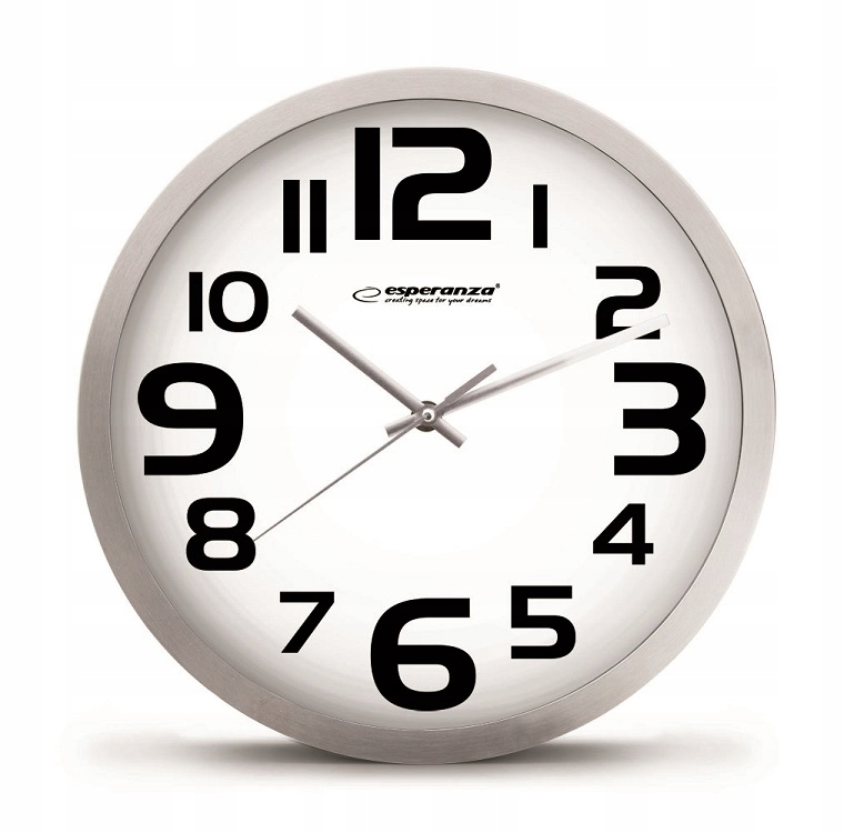 

Nowoczesny Zegar Ścienny Na Ścianę Aluminiowy 25CM