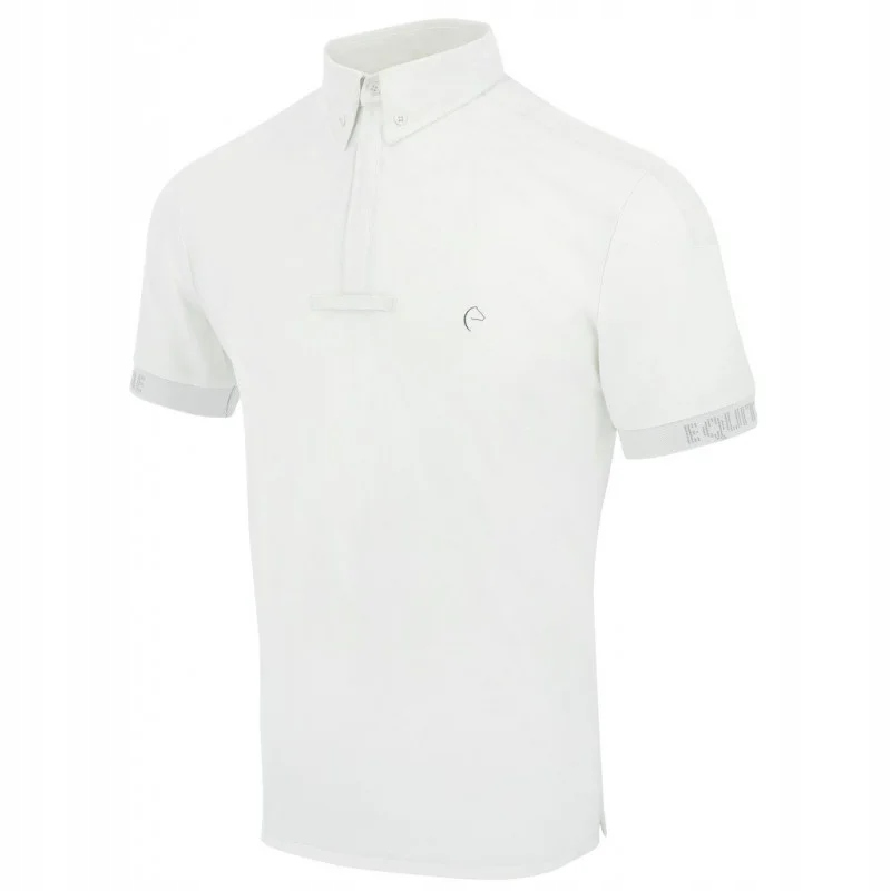 Soutěžní tričko Equi-theme Wellington polo pánské bílé XL