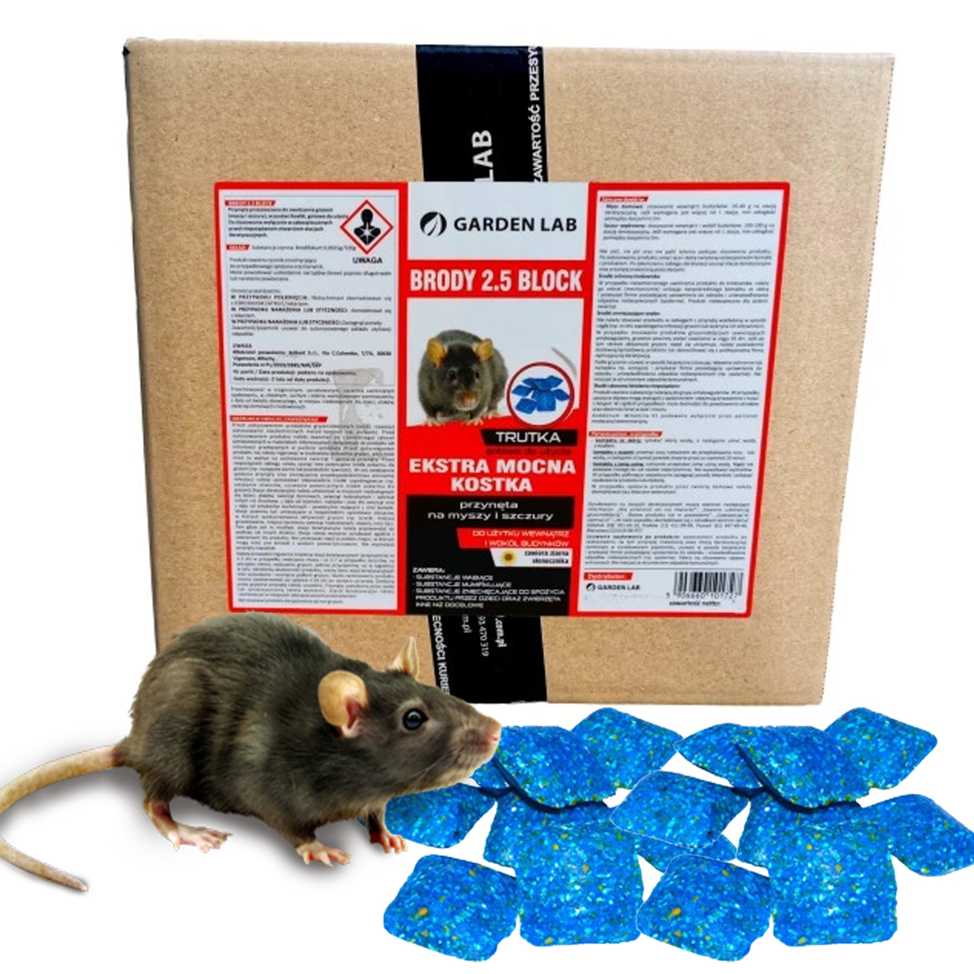 Silna Trutka Kostka Na Myszy Szczury Brodifakum 10