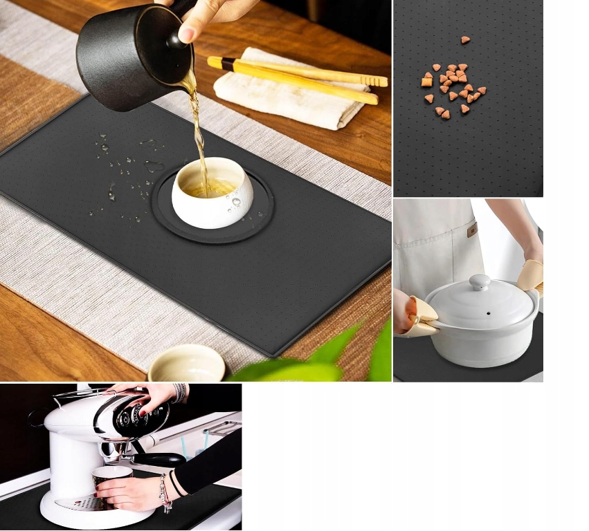 MATA SILIKONOWA POD EKSPRES DO KAWY PODKŁADKA ANTYPOŚLIZGOWA DUŻA STOŁOWA Kod producenta MATA POD EKSPRES SILIKONOWA ANTYPOŚLIZGOWA