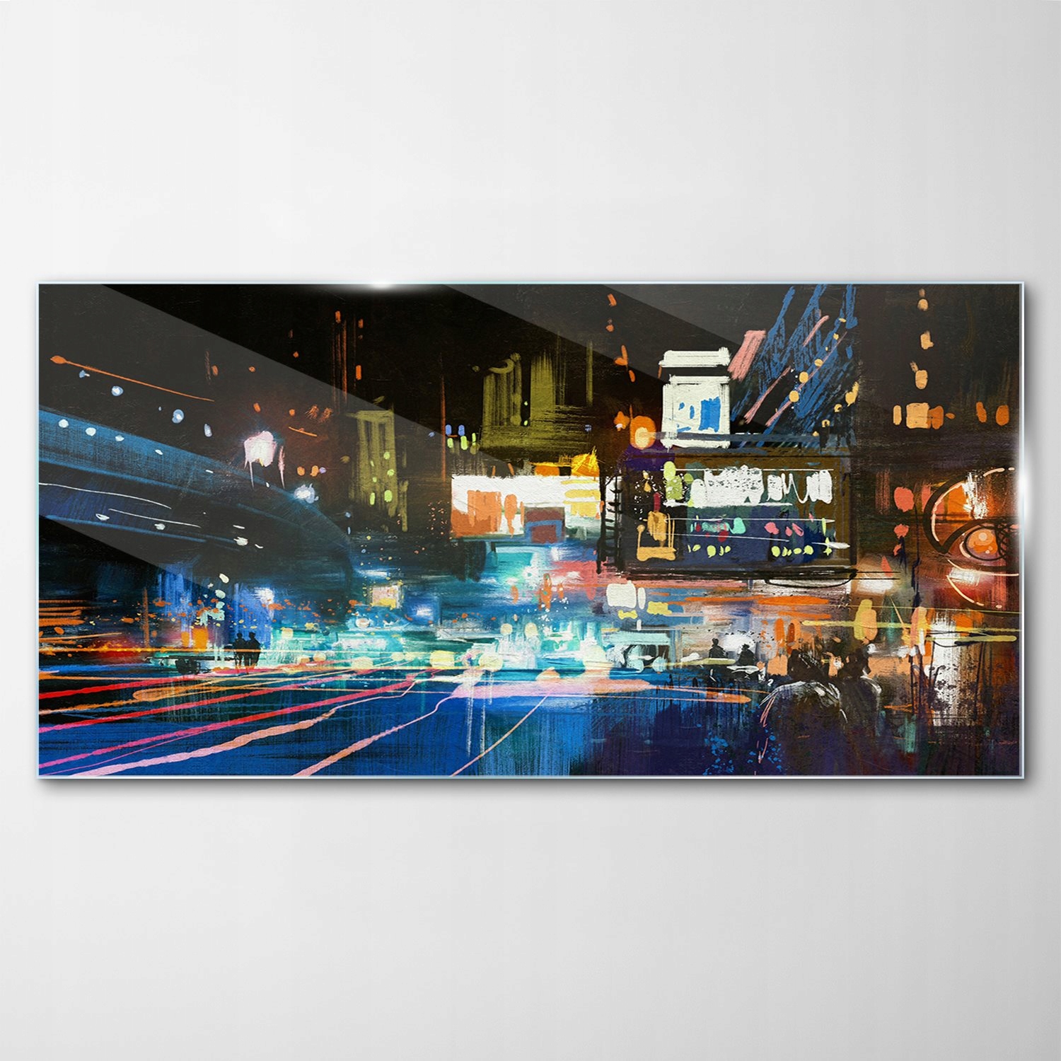 

Hartowany Obraz Szklany Miejski Miasto Noc 140x70