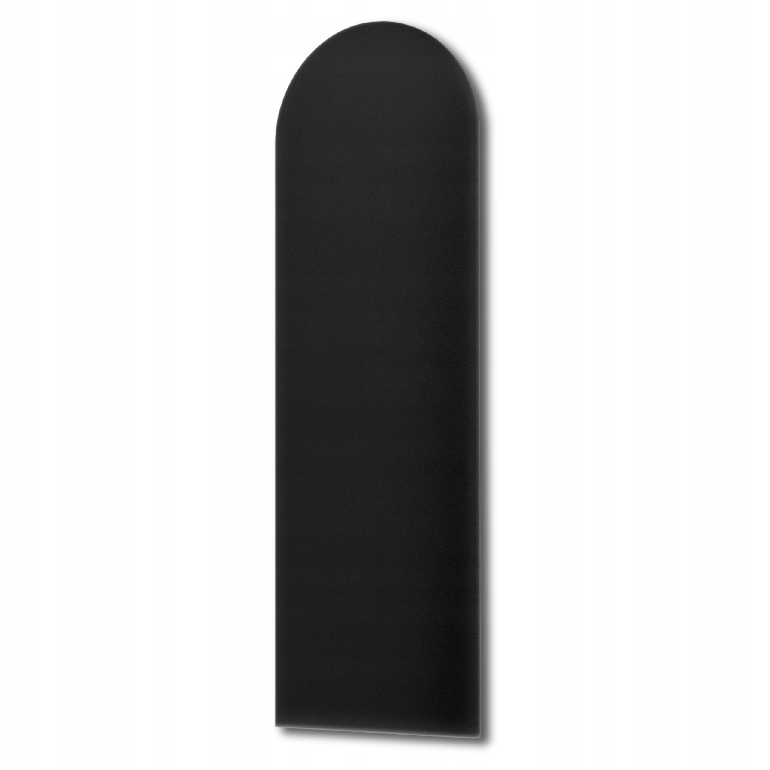 Panele Ścienne Tapicerowane 20x80 PŁOTEK CZARNY SKÓRA EKOLOGICZNA MIĘKKI Wysokość mebla 80 cm