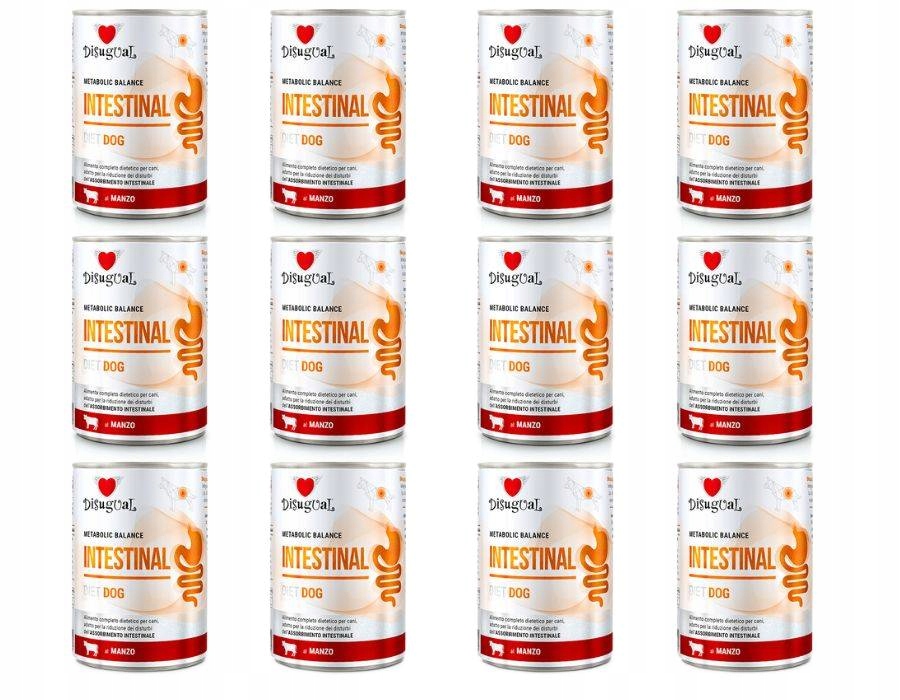 Disugual Psi Krmivo Vlhké Veterinární Intestinal Střeva Hovězí 12x400g