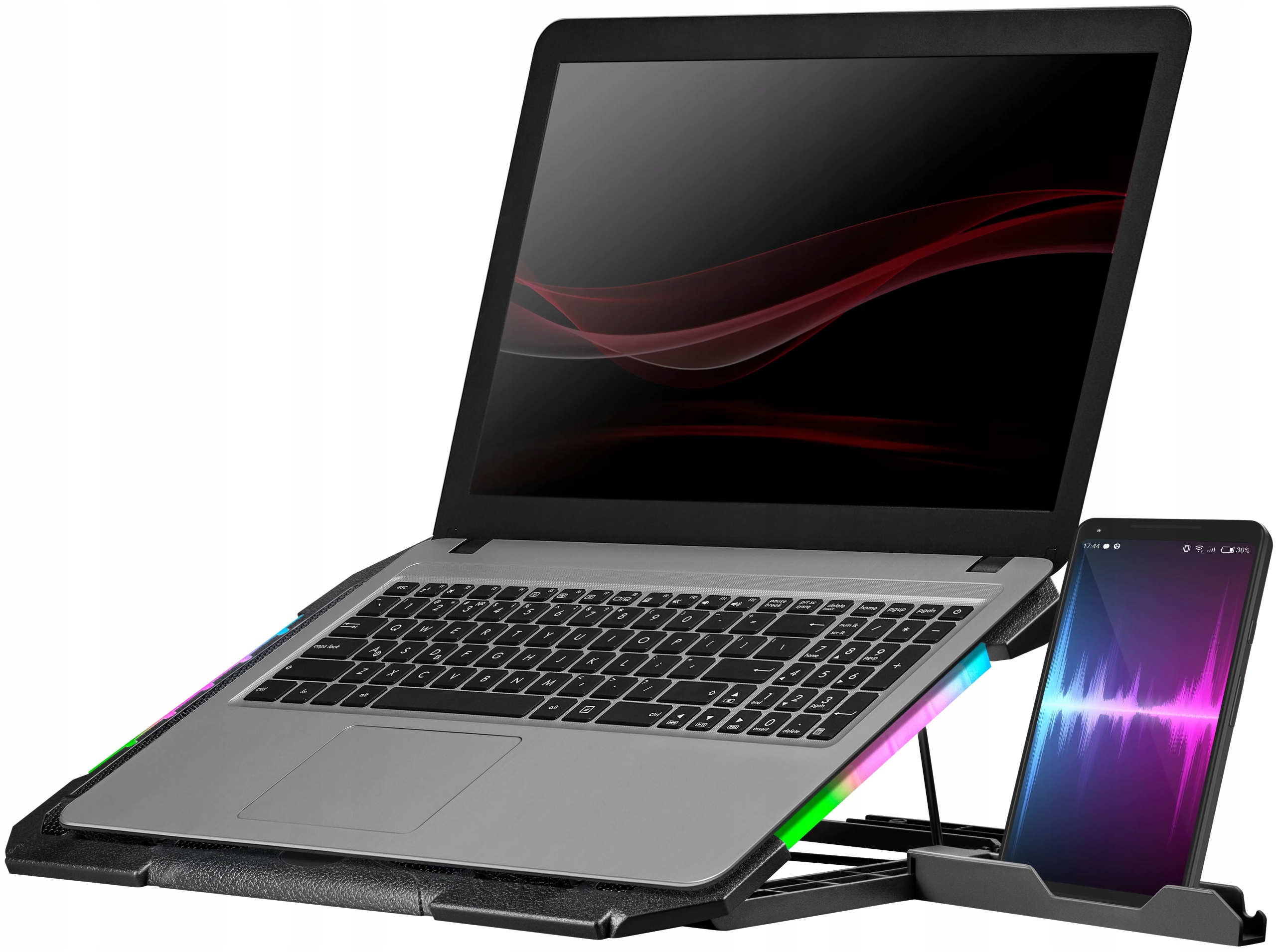 Podstawka Podkładka Chłodząca POD LAPTOPA Laptop DO 17' Regulacja 2XUSB LED Stan opakowania oryginalne