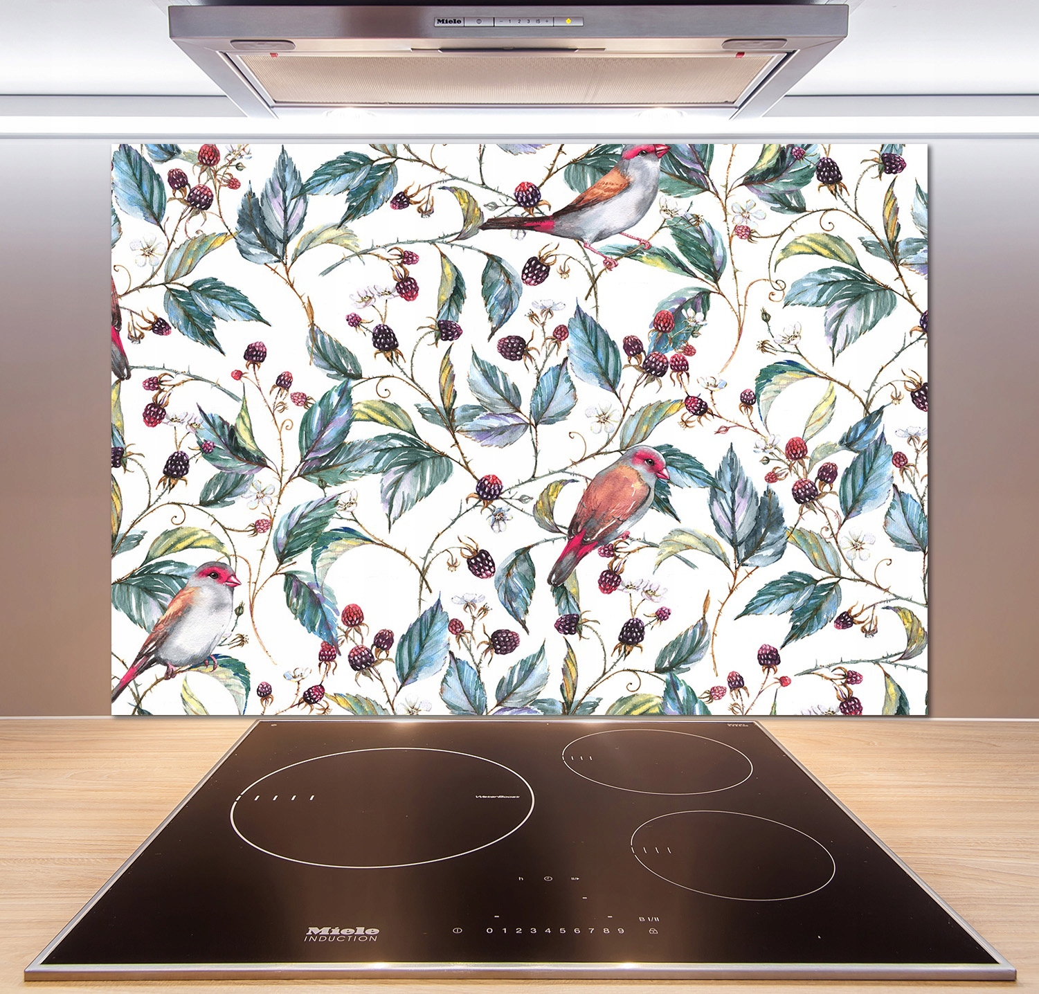 

Panel do kuchni Jeżyna i ptaki 100x70 cm + Klej