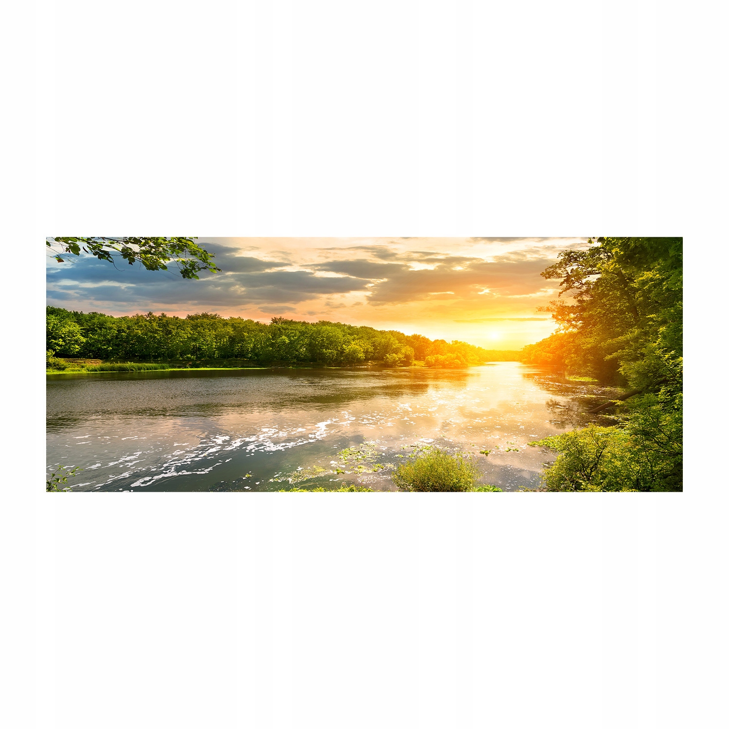 

Foto obraz szkło akryl Zmierzch nad rzeką 125x50cm