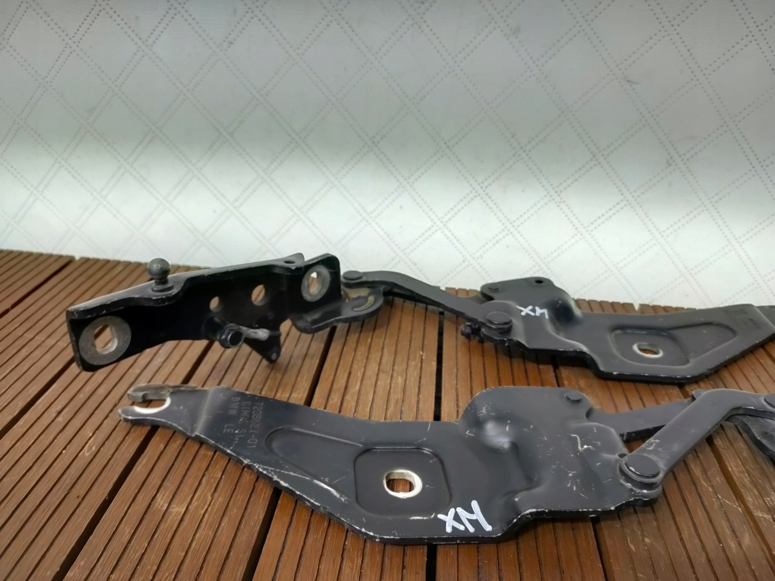 BMW X6 X5 E70 E71 bonnet hinges right left front 7208628 7208627 KOMPLET OE