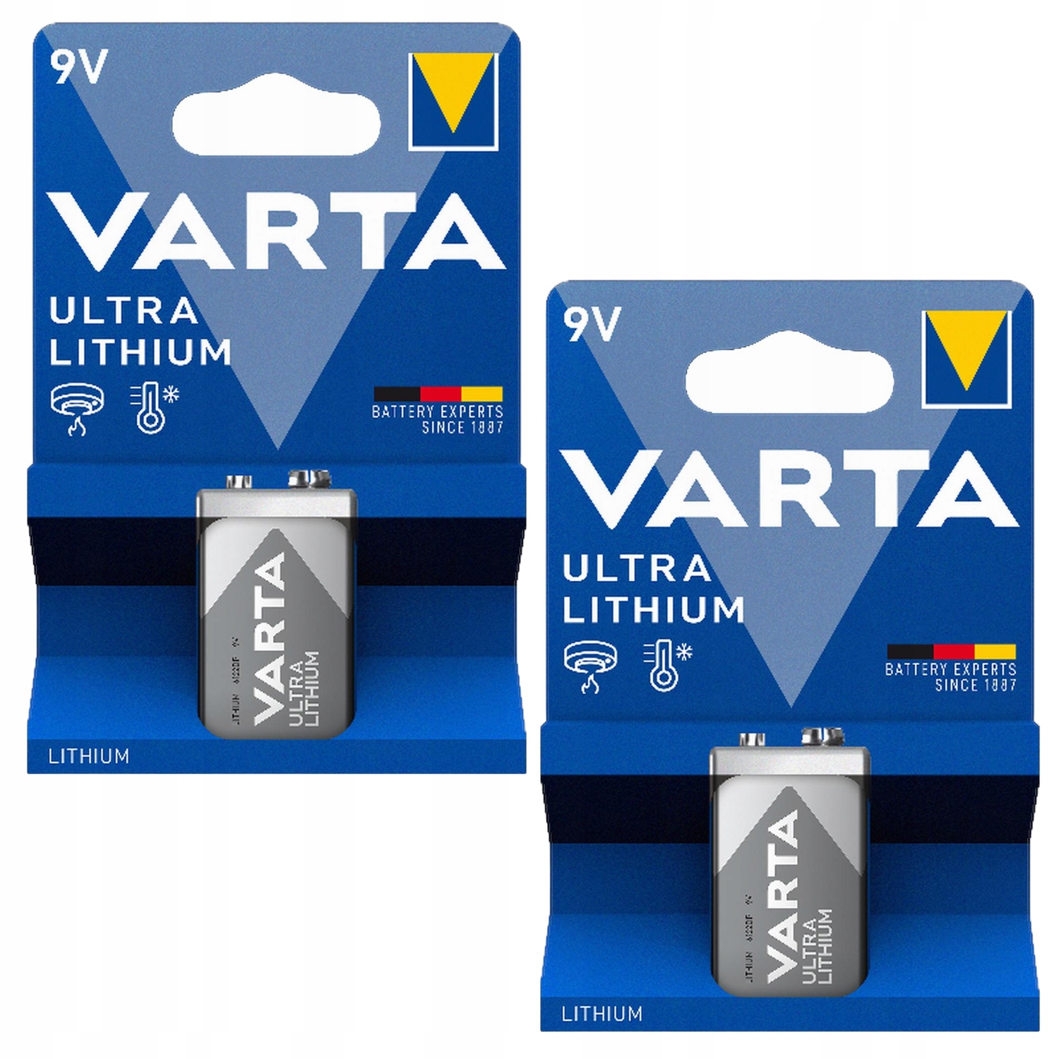Varta Ultra PP3 Lithiová baterie 9V Kostka pro detektor kouře Co alarmu x2