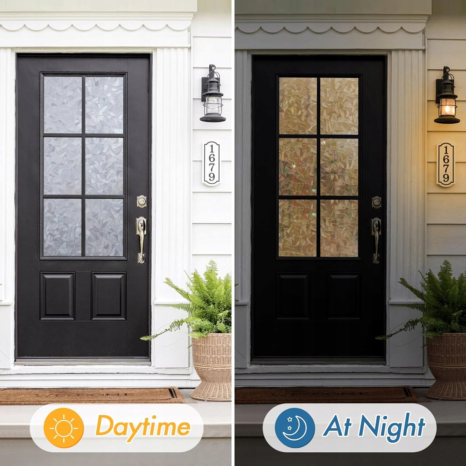 DEKORACYJNA FOLIA NA SZYBĘ OKIENNA WITRAŻOWA CHRONIĄCA PRYWATNOŚĆ 45*200cm Długość 200 cm